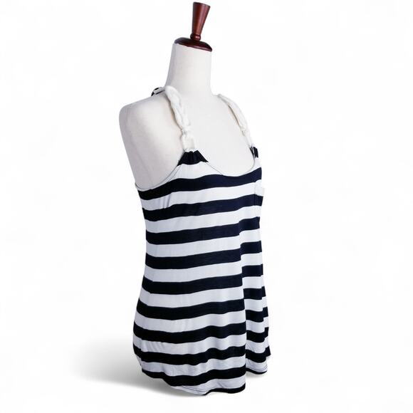 WITCHERY Black & White Viscose Nautical Knot Tank 202350 - Size Small - Picture 3 of 6